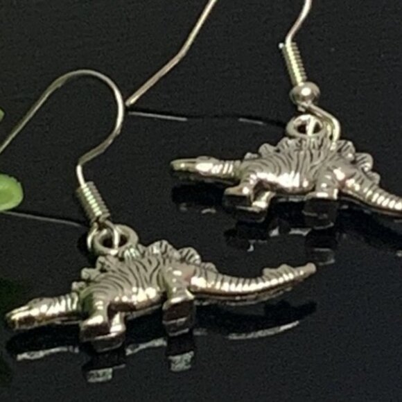 Dinosaur Earring, Dinosaur Lover, Dinosaur Jewelry, Gift Idea, - Picture 6 of 9
